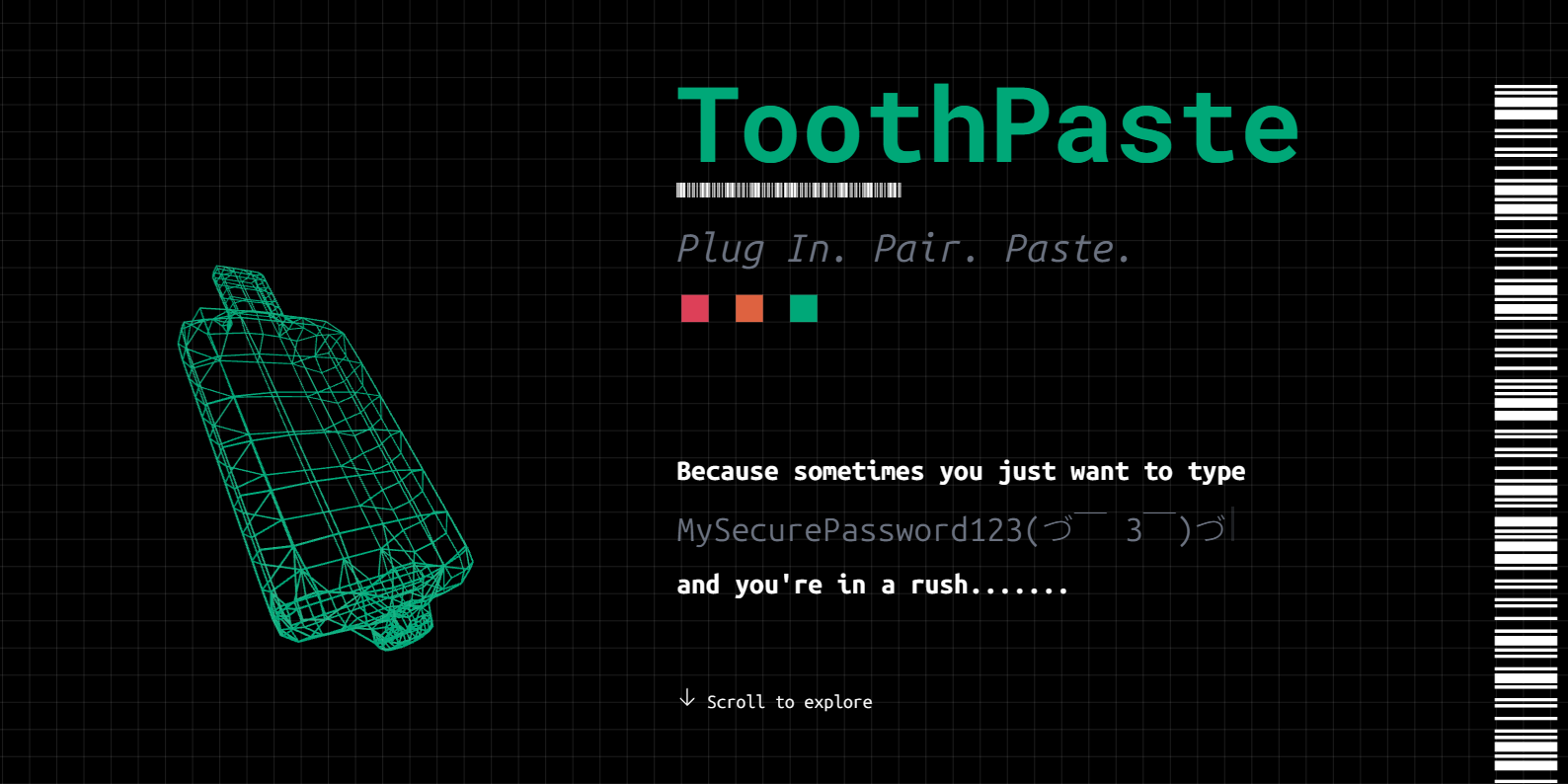ToothPaste app about page preview